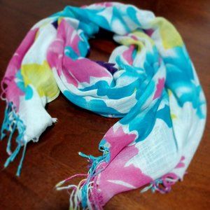Taleen Scarf Multi Color Viscose Yoga Shawl Bohemian Flower Print Wrap